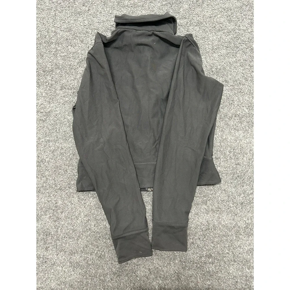 Nike Track Jacket Womens Size S Black Dri-Fit Full Zip Mock Neck Athletic Flawed